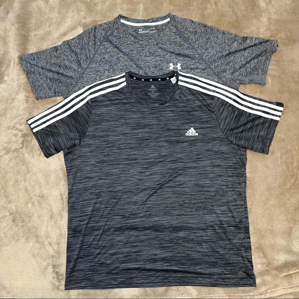 Adidas and Under Armour T-shirt Bundle Men’s Size Extra Large - Picture 1 of 16